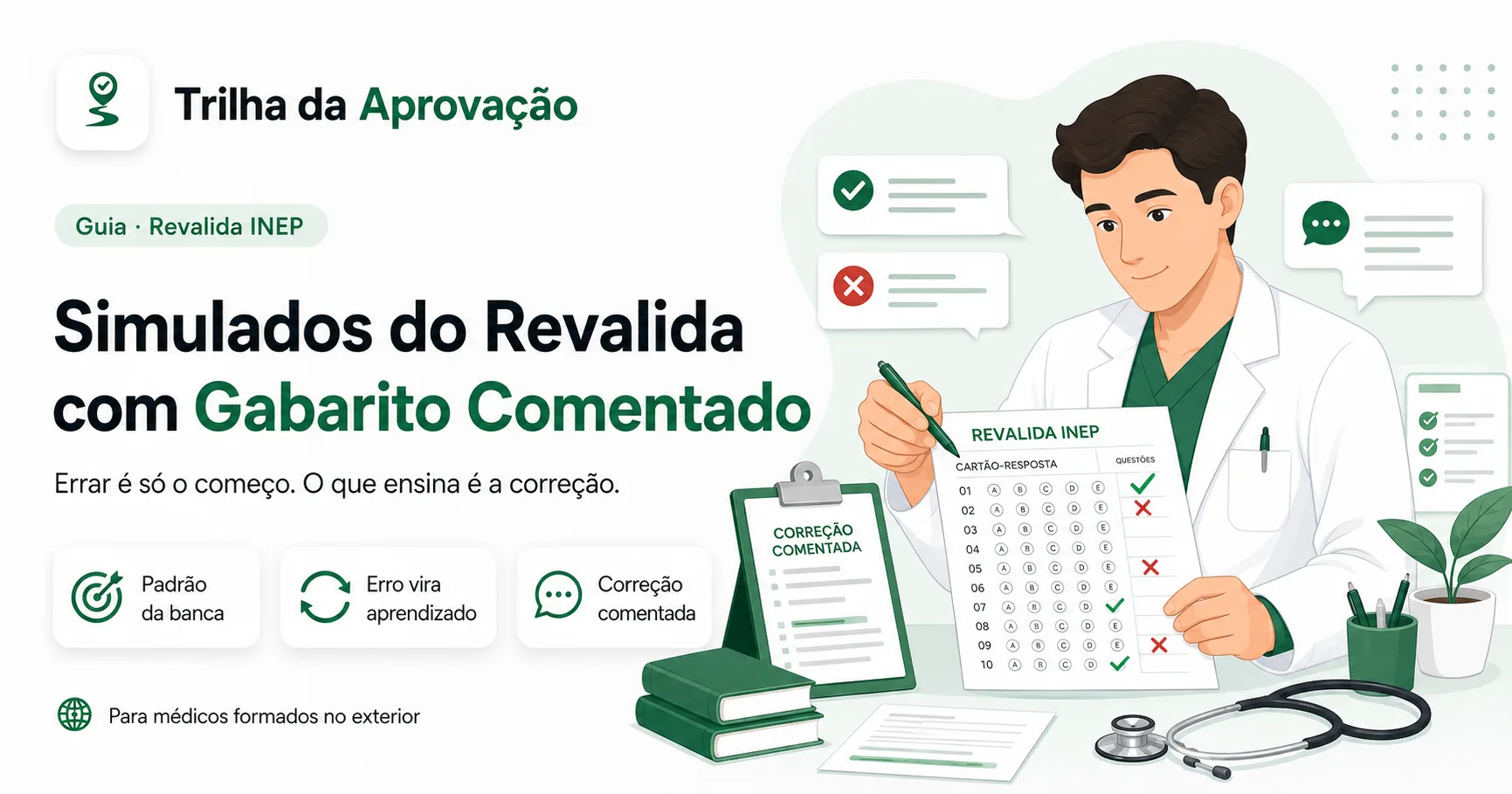 Simulados do Revalida com gabarito comentado — Trilha da Aprovação